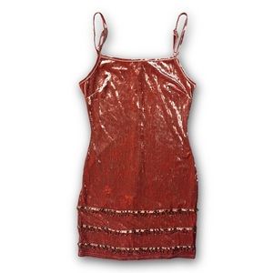 NWT coral velvet fringe mini dress